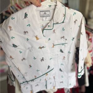 Petite Plume Kids Pajama Set  dog Christmas 3t